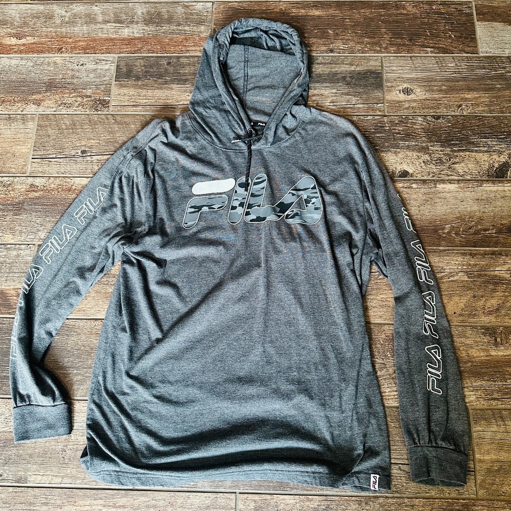 Fila Men's Pullover Hoodie Regular Fit Gray XL Extra Large - See photos - Picture 1 of 10